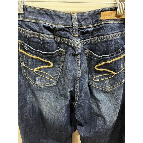 Seven7 Women's Jeans Size 8 Flare Dark Wash Blue Denim Jeans Western Rodeo - Picture 8 of 10